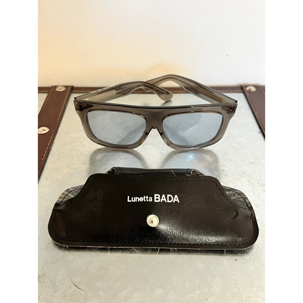 NWT ICONIC LUNETTA BADA NO. 18 SUNGLASSES - SOLD OUT CRYSTAL GREY 60-16-146